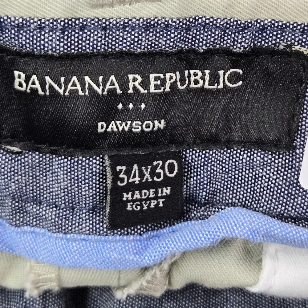Banana Republic Men Pants 34X30 Beige‎ Chino Twill Dawson Button 28.5